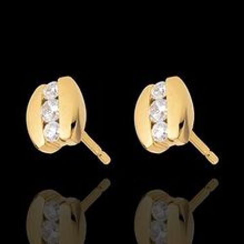 Edenly Ohrstecker Kostbarer Kokon - Trilogie Abschweifung - Gelbgold - 6 Diaman - Fashion24 DE - Modalova