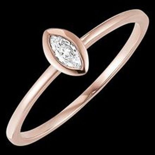 Edenly Ring FraÃ®cheur - Marquise - 9 Karat RosÃ©gold mit Diamant - Fashion24 DE - Modalova