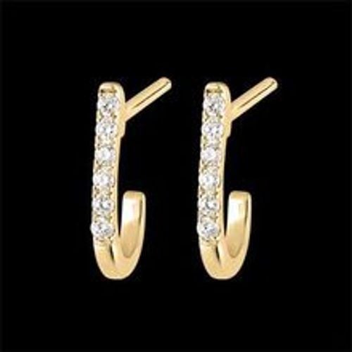 Edenly Halboffene Creolen Frische - Ella - 18 Karat Gelbgold und Diamanten - Fashion24 DE - Modalova