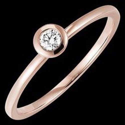 Edenly Ring FraÃ®cheur - Rund - 9 Karat RosÃ©gold mit Diamant - Fashion24 DE - Modalova