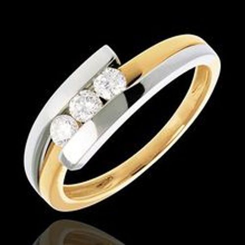 Edenly Trilogie Ring Bipolar in Weiss- und Gelbgold - 0.28 Karat - 3 Diamanten - Fashion24 DE - Modalova