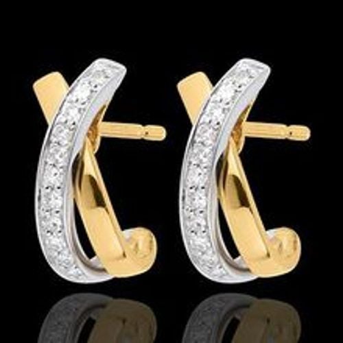 Edenly Diamant Ohrringe Tandem - Gelbgold und WeiÃŸgold, 22 Diamanten - Fashion24 DE - Modalova