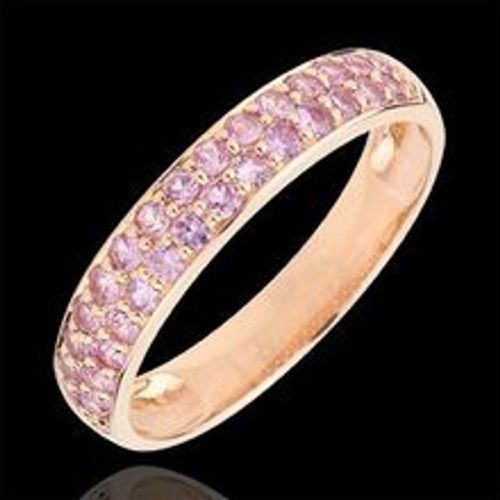 Edenly Ring Paradiesvogel - Zweierreihe - RosÃ©gold und Rosa Saphir - Fashion24 DE - Modalova