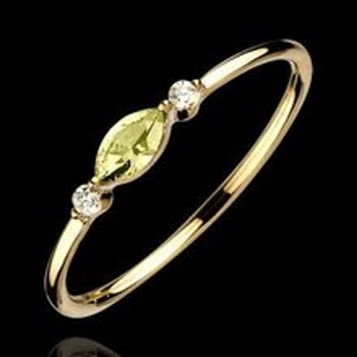 Edenly Ring Auge des Orients - Kleines Modell - Peridot und Diamanten - 9 Karat - Fashion24 DE - Modalova