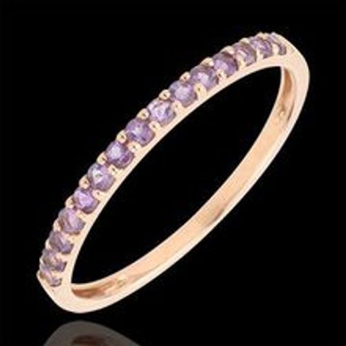 Edenly Ring Paradiesvogel - Einerreihe - RosÃ©gold und Amethyst - Fashion24 DE - Modalova