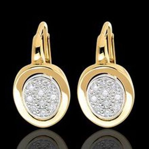 Edenly Diamant-Ohrringe AlcÃ´ve in Weiss- und Gelbgold - 0.24 Karat - 20 Diaman - Fashion24 DE - Modalova