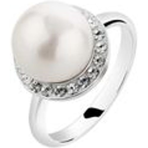 Ring Muschelkern-Perle Kristalle 925 Silber (Farbe: Silber, Größe: 58 mm) - NENALINA - Modalova