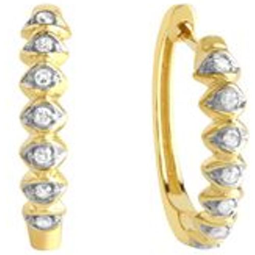 Ohrringe Gold 375 zweifarbig mit 14x Diamant zus. 0,10ct - Diamonds by Ellen K. - Modalova