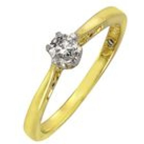 Ring Gold 585 zweifarbig mit Diamant 0,25ct - Diamonds by Ellen K. - Modalova