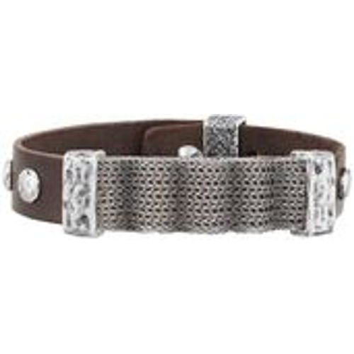 Seven-24 Armband Edelstahl mit braunem Leder - Fashion24 DE - Modalova