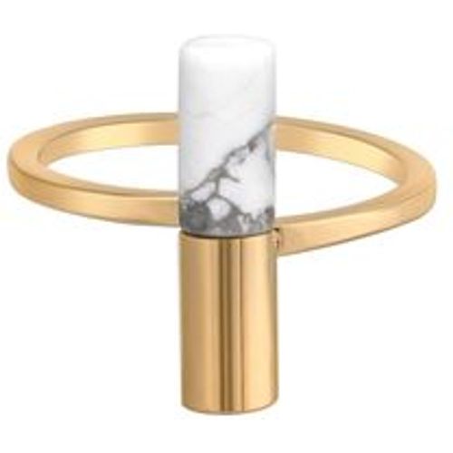 Ring 925/- Sterling Silber Howlith weiß vergoldet (Größe: 054 (17,2)) - CAI - Modalova