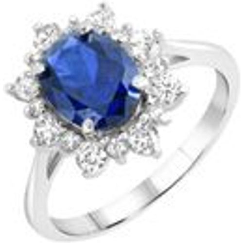 V Ring 333/- Gold Kristall blau Glänzend (Größe: 058 (18,5)) - Fashion24 DE - Modalova