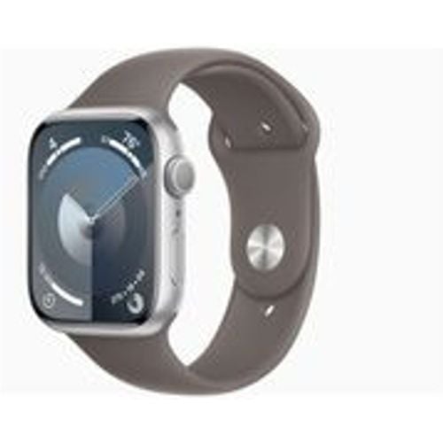 Watch Series 9 (2023) GPS + Cellular 45 mm - Rostfreier Stahl Silber - Sportarmband Grau - Apple - Modalova