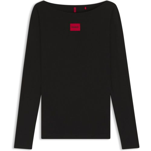 Top Slim Fit thermique avec étiquette logo rouge - HUGO - Modalova
