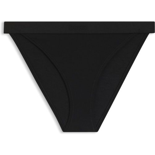 Slip en coton mélangé avec taille logotée emblématique - Boss - Modalova