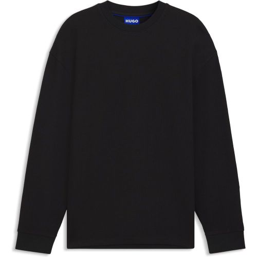 T-shirt en coton mélangé à la structure gaufrée - HUGO - Modalova