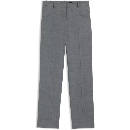 Pantalon Relaxed en laine vierge chinée - Boss - Modalova