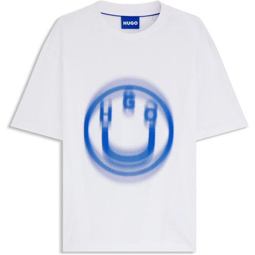 T-shirt unisexe à logo imprimé flouté - HUGO - Modalova