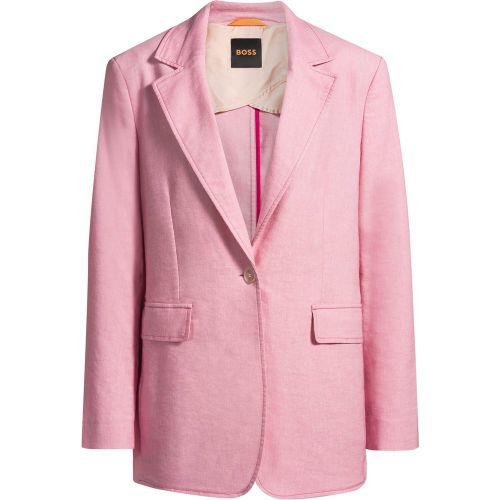 Blazer droit à revers crantés - Boss - Modalova