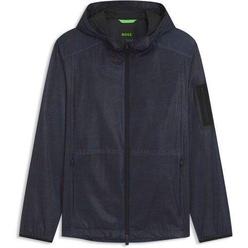 Parka sportif à capuche et imprimé intégral - Boss - Modalova