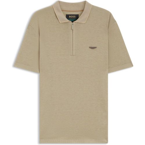 Polo avec logo en nubuck  x ASTON MARTIN - Boss - Modalova
