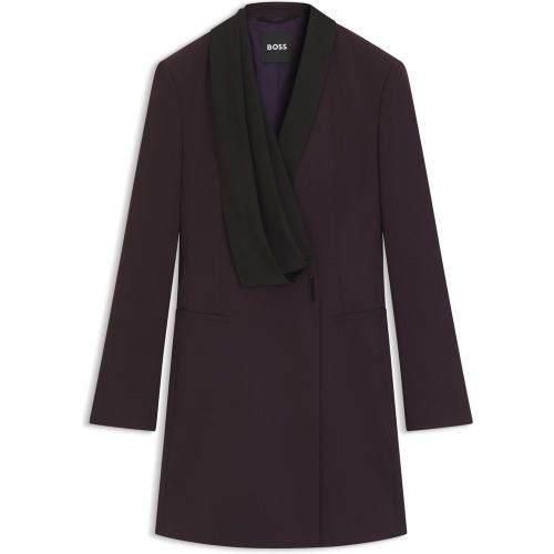 Robe style smoking en laine vierge - Boss - Modalova