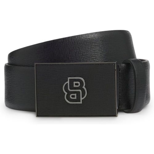 Ceinture en cuir italien avec boucle à monogramme Double B - Boss - Modalova