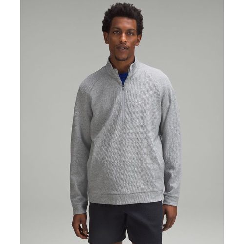 – Strukturierter Sweater mit halblangem Reißverschluss aus doppelt gestrickter für Männer – Grau – Größe S - lululemon - Modalova