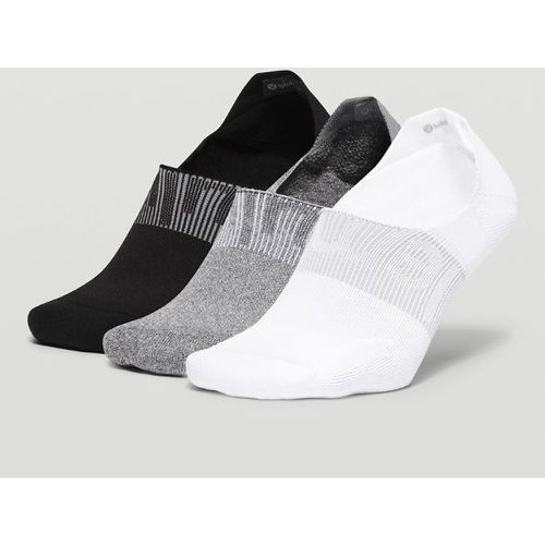 – Power Stride No-Show-Socken mit Active Grip 3er-Pack für Männer – Grau/Schwarz/Weiß – Größe L - lululemon - Modalova