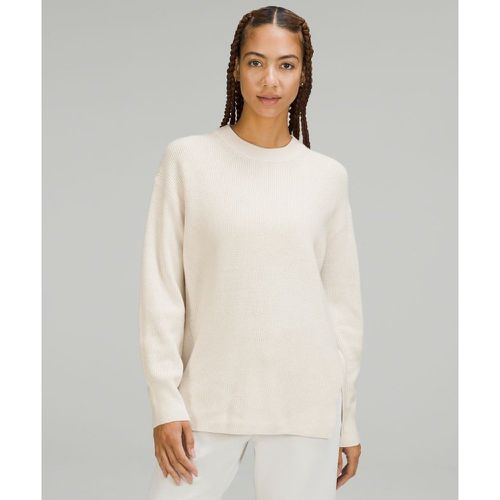 – Gerippter Pullover mit Rundhalsausschnitt aus für Frauen – Merinowollmischung – Weiß – Größe 10 - lululemon - Modalova