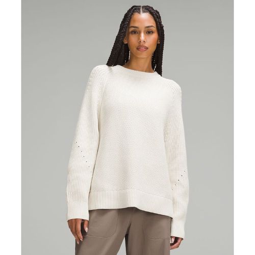 – Honeycomb Crewneck Sweater für Frauen – Weiß – Größe M - lululemon - Modalova