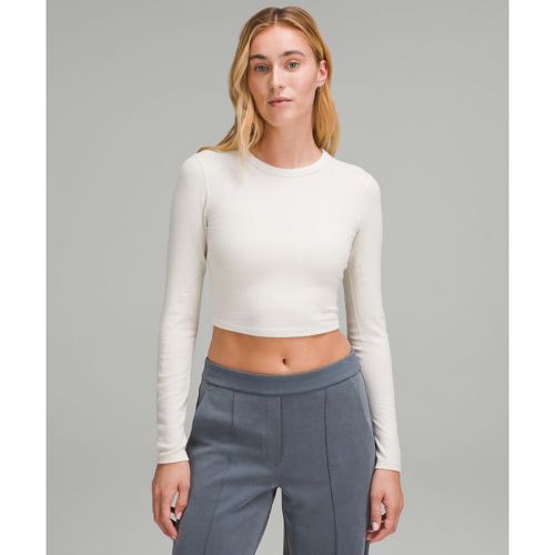 – Hold Tight Crop-Langarmshirt mit geradem Saum für Frauen – Größe 14 - lululemon - Modalova