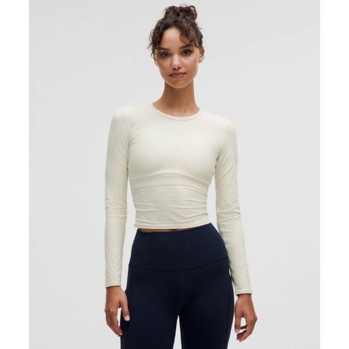 – All It Takes Geripptes Langarmshirt mit Twist-Detail für Frauen – Größe 12 - lululemon - Modalova