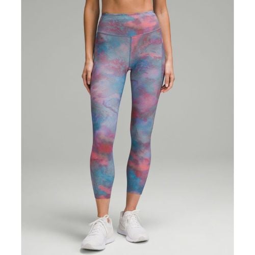 – Fast and Free Leggings mit hohem Bund und Taschen für Frauen – 64 cm – Krawattenfarbe – Größe 0 - lululemon - Modalova