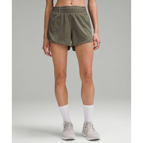 – Hotty Hot Shorts mit hohem Bund und Liner für Frauen – 10 cm – Grün – Größe 10 - lululemon - Modalova