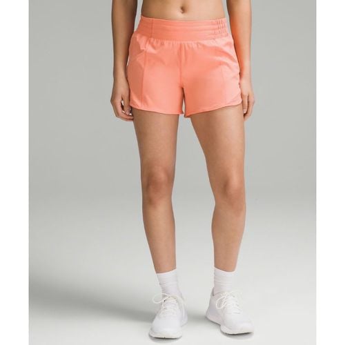 – Hotty Hot Shorts mit hohem Bund und Liner für Frauen – 10 cm – Orange – Größe 18 - lululemon - Modalova