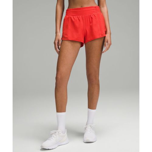 – Hotty Hot Shorts mit hohem Bund und Liner für Frauen – 6 cm – Rot – Größe 0 - lululemon - Modalova