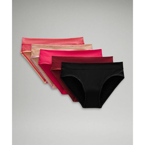 – UnderEase Bikini-Unterwäsche mit mittelhohem Bund 5er-Pack für Frauen – Orange – Größe XS - lululemon - Modalova