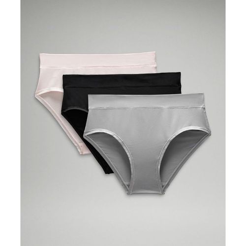 – UnderEase Bikini-Unterwäsche mit hohem Bund 3er-Pack für Frauen – Grau/Schwarz/Pink – Größe 2XL - lululemon - Modalova