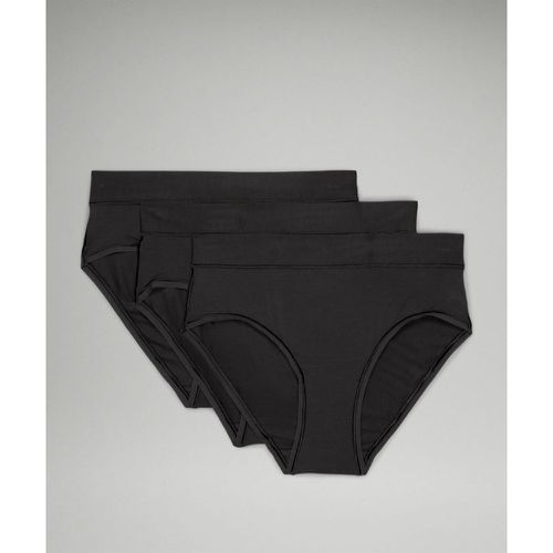 – UnderEase Bikini-Unterwäsche mit hohem Bund 3er-Pack für Frauen – Schwarz – Größe M - lululemon - Modalova