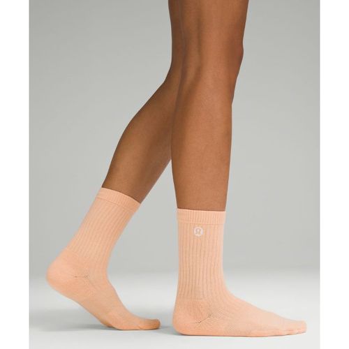 – Daily Stride Comfort Crew-Socken Logo für Frauen – Orange – Größe M - lululemon - Modalova