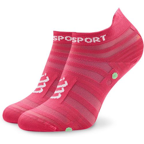 Calzini corti unisex - Pro Racing Socks v4.0 Ultralight Run Low XU00051B Hot Pink/Summer Green 379 - Compressport - Modalova