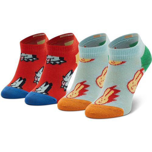 Set di 2 paia di calzini corti da bambini - KDOB02-4300 Multicolore - Happy Socks - Modalova