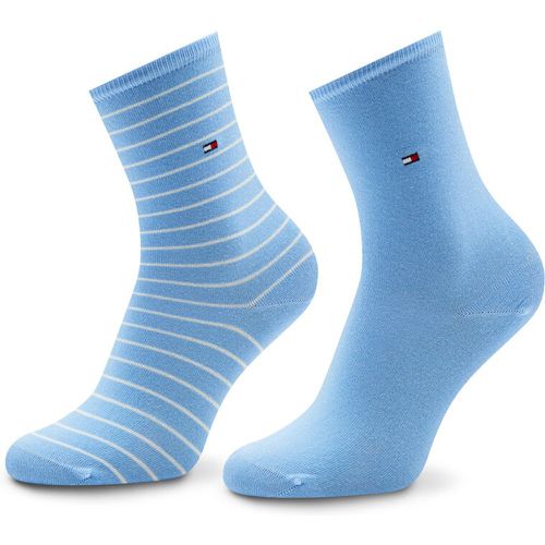 Set di 2 paia di calzini lunghi da donna - 100001494 Light Blue/Marshmallow 023 - Tommy Hilfiger - Modalova