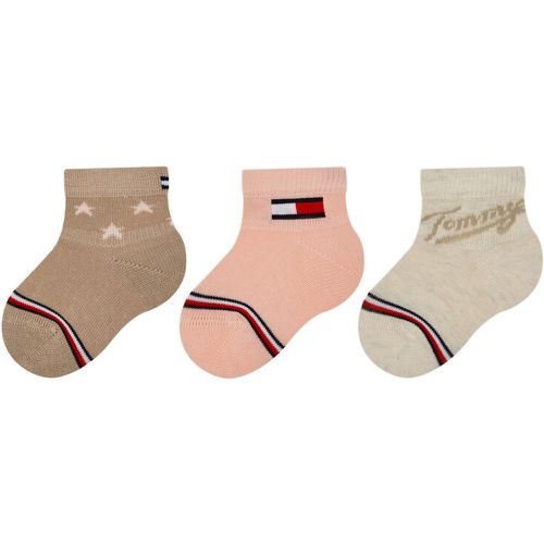 Set di 3 paia di calzini lunghi da bambini - 701224997 Pink Combo 003 - Tommy Hilfiger - Modalova