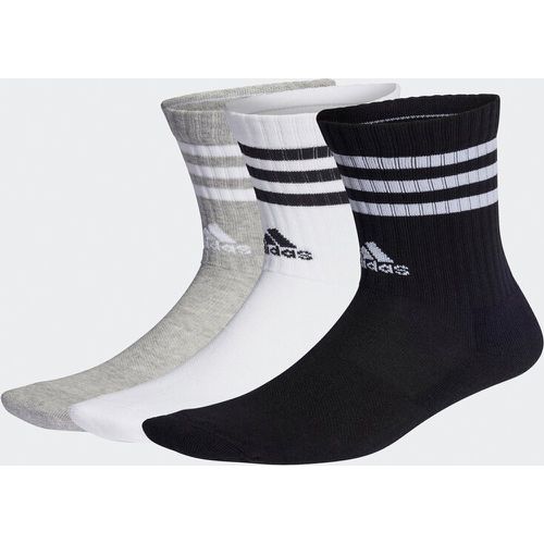 Calzini lunghi unisex - 3-Stripes Cushioned Crew Socks 3 Pairs IC1323 medium grey heather/white/black/white - Adidas - Modalova