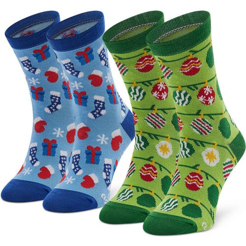 Set di 2 paia di calzini lunghi da bambini - Xmas Socks Balls Kids Gift Pak 2 Multicolore - Rainbow Socks - Modalova