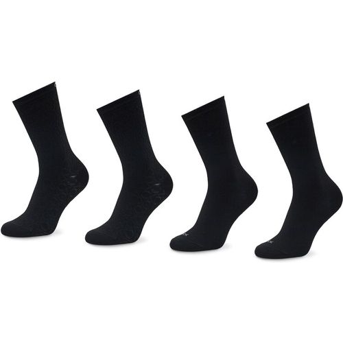 Set di 4 paia di calzini lunghi da donna - 701219852 Black 002 - Calvin Klein - Modalova