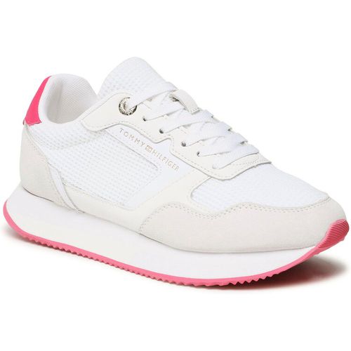Sneakers - Essential Mesh Runner FW0FW07381 White/Bright Cerise Pink 01S - Tommy Hilfiger - Modalova