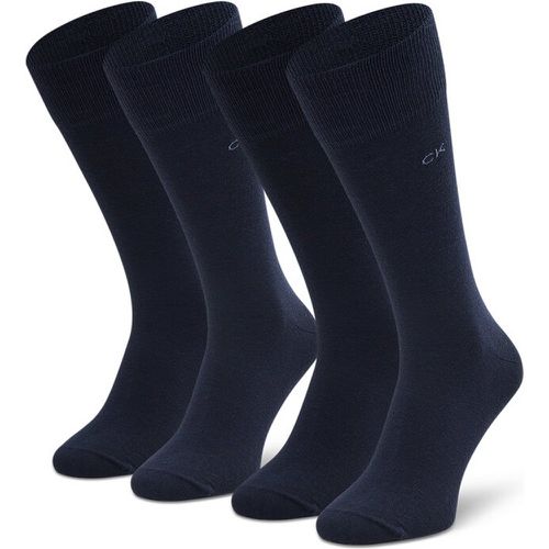 Set di 2 paia di calzini lunghi da uomo - 701218631 Navy 003 - Calvin Klein - Modalova